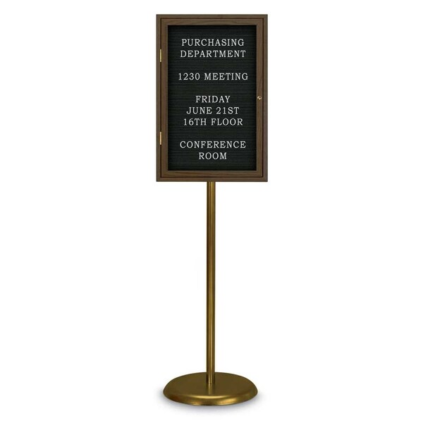 Corkboard, Double Door, Radius Frame, 42x32", Black/Buff